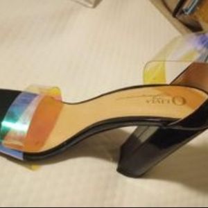 Iridescent sandals